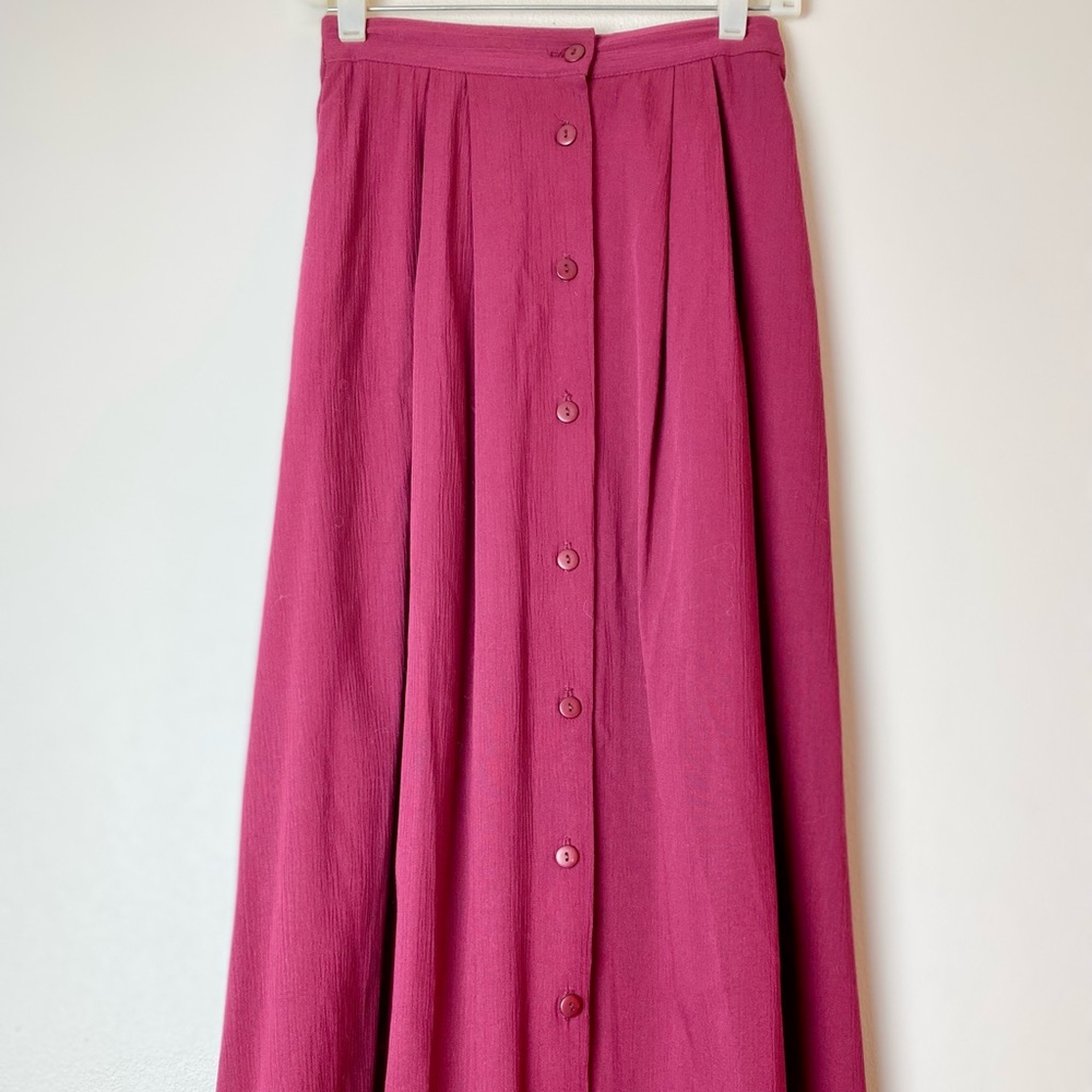 Vintage 1970’s Wine Red Skirt, A-line